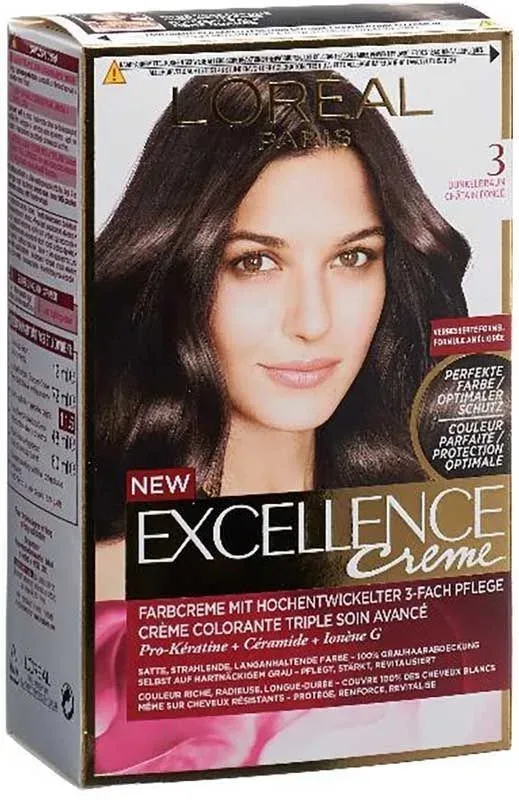 EXCELLENCE Creme Triple Prot 3 dunkelbraun (1 Stk)