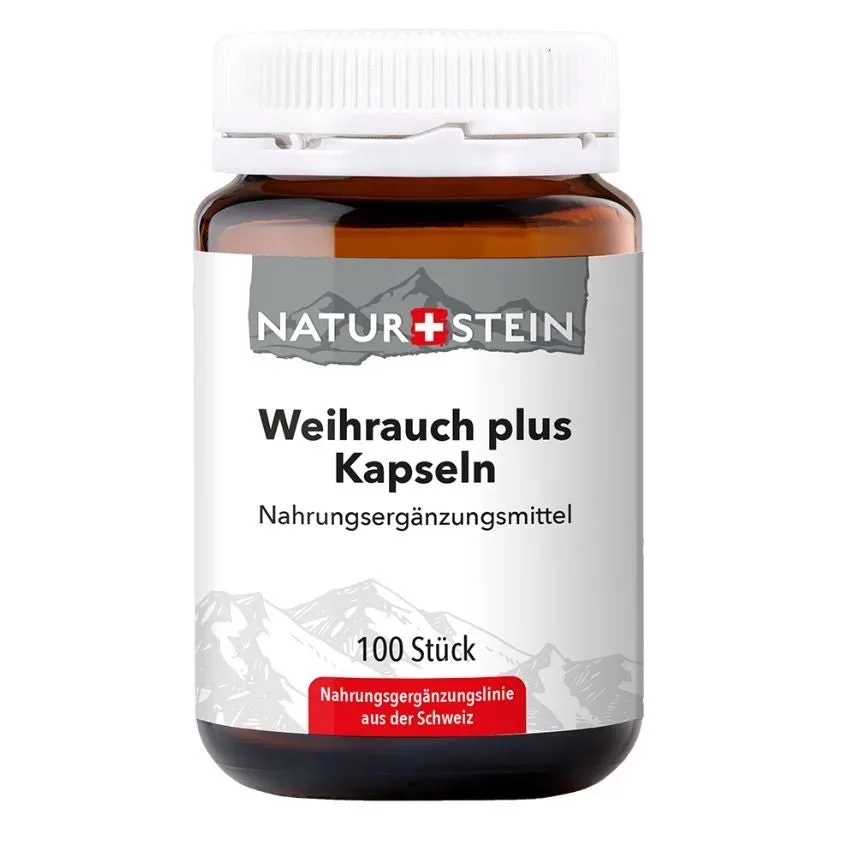 NATURSTEIN Weihrauch plus Kapseln Glas (100 Stk)
