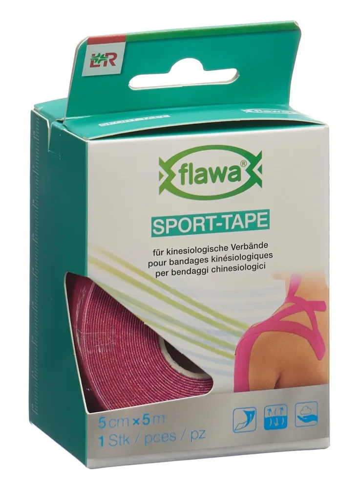 flawa SPORT-TAPE 5cmx5m, pink (1 Stk)