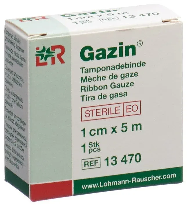 Gazin Tamponadebinden, 1cmx5m, steril (1 Stk)
