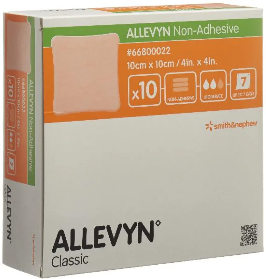 ALLEVYN Classic Non-Adhesive Wundverband, 10x10cm (10 Stk)