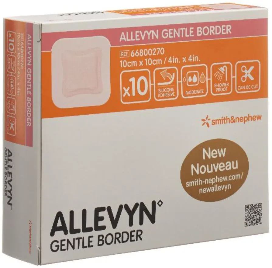 ALLEVYN GENTLE BORDER Wundverband, 10x10cm (10 Stk)