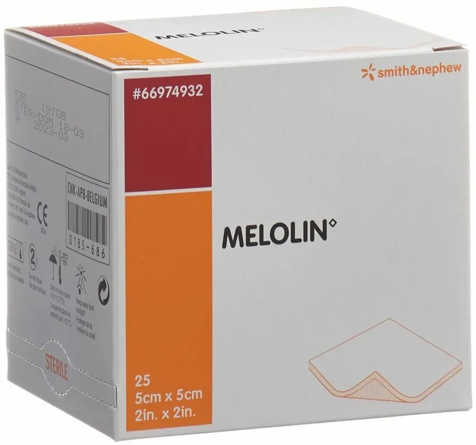 MELOLIN Wundkompressen, 5x5cm, steril (25 Stk)