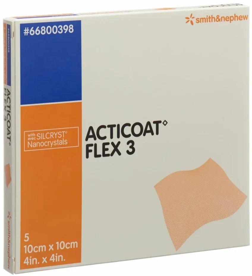 ACTICOAT FLEX 3 Wundverband 10x10cm 5 Stk