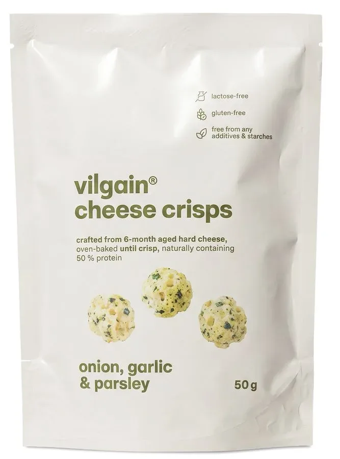 Vilgain Käseflips Zwiebel, Knoblauch und Petersilie (50g)