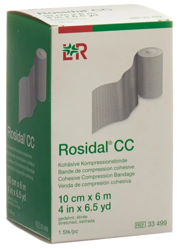 Rosidal CC kohäsive Kompressionsbinde Kurzzug 10cmx6m (1 Stk)