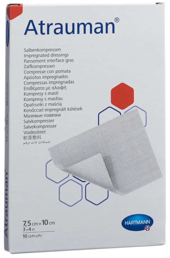 Atrauman Salbenkompressen 7.5x10cm steril (10 Stk)