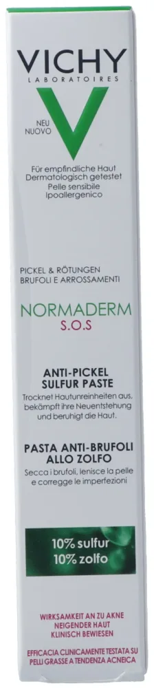VICHY - Normaderm SOS Schwefel-Antiknosp Paste, Normaderm SOSPaste, 20 ml