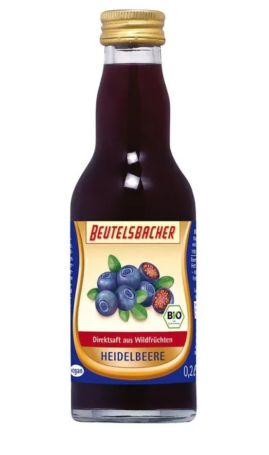 BEUTELSBACHER Heidelbeersaft Muttersaft aus Wildfrüchten (200ml)