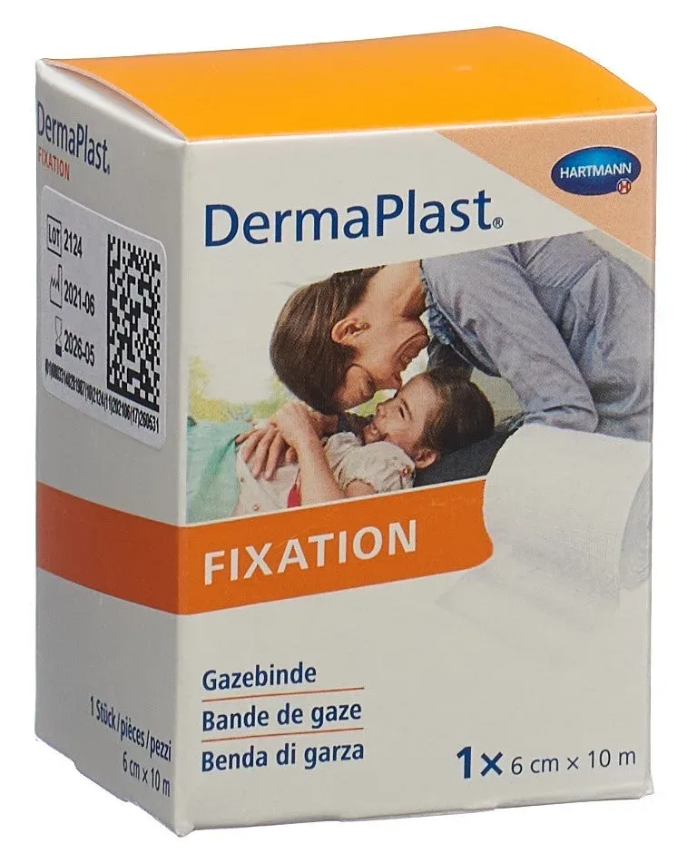 DermaPlast Gazebinde festkantig, 6cmx10m (1 Stk)