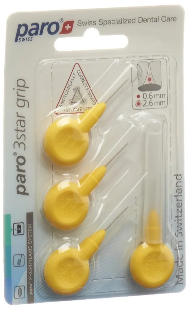 paro 3STAR-GRIP 2.6mm gelb zylindrisch (4 Stk)