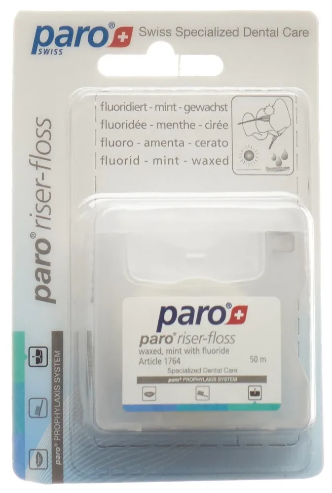 paro Riser Floss gewachst Mint mit Fluorid (50m)