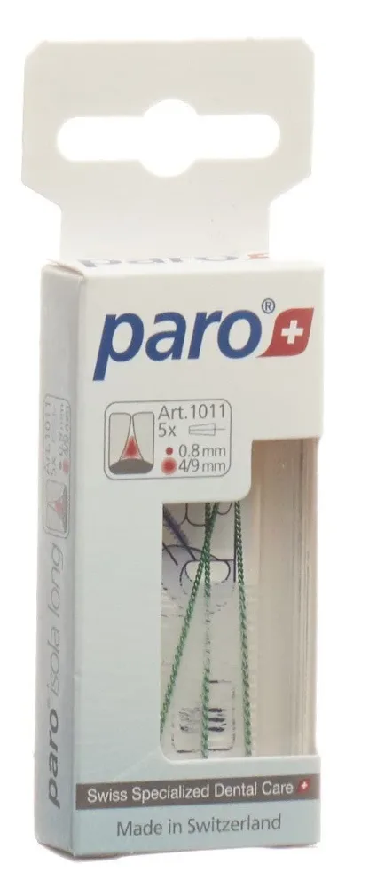 paro ISOLA LONG Zwischenraumbürstchen 4/9mm, mittel, grün, konisch (5 Stk)