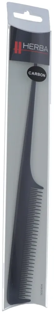 Carbon Stielkamm fein gezahnt, schwarz, 20.5 cm