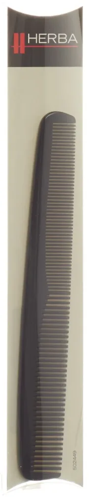 Herba.Frisierkamm, handges&auml;gt, acetat, schwarz, 18 cm
