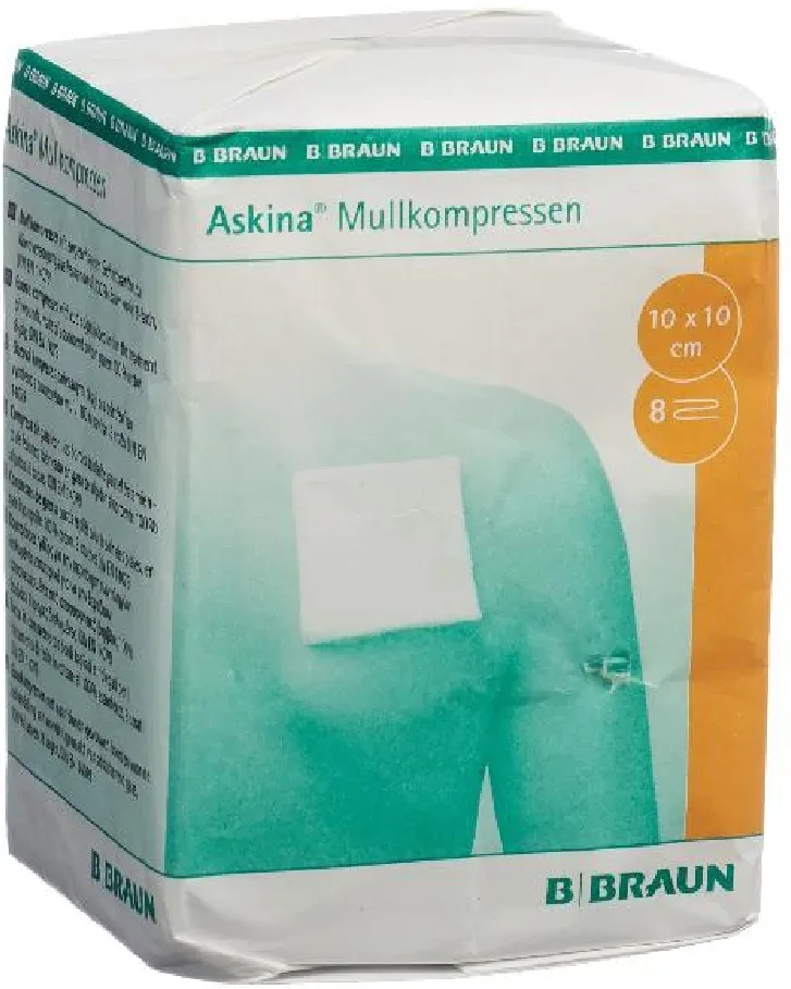 ASKINA Mullkompresse 10cmx10cm (100 Stk)