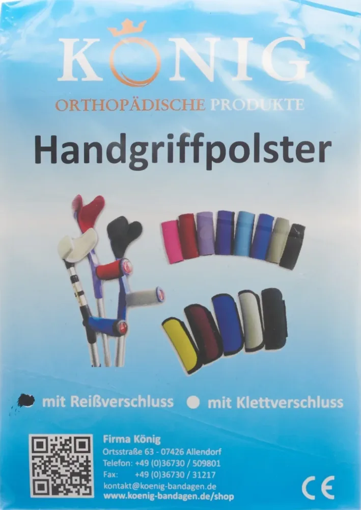 KÖNIG Griffpolster Krücken schwarz Reissverschluss (1 Stk)