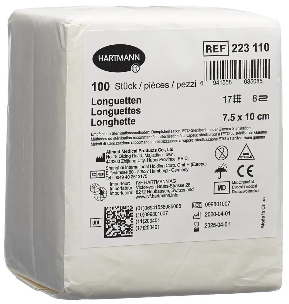 IVF Longuetten T17, 7.5x10cm, 8-fach (100 Stk)