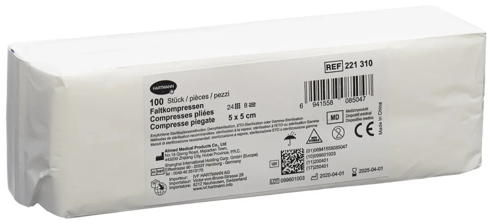 IVF Faltkompresse T24, 5x5cm, 8-fach (100 Stk)