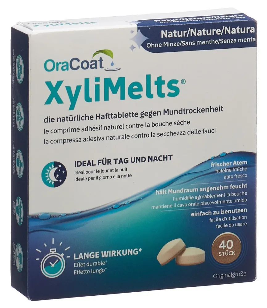 XyliMelts Hafttabletten Mundtrockenheit Nature (40 Stk)