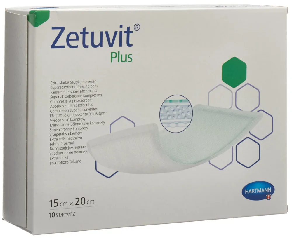 ZETUVIT Plus Absorptionsverband 15x20cm (10 Stk)