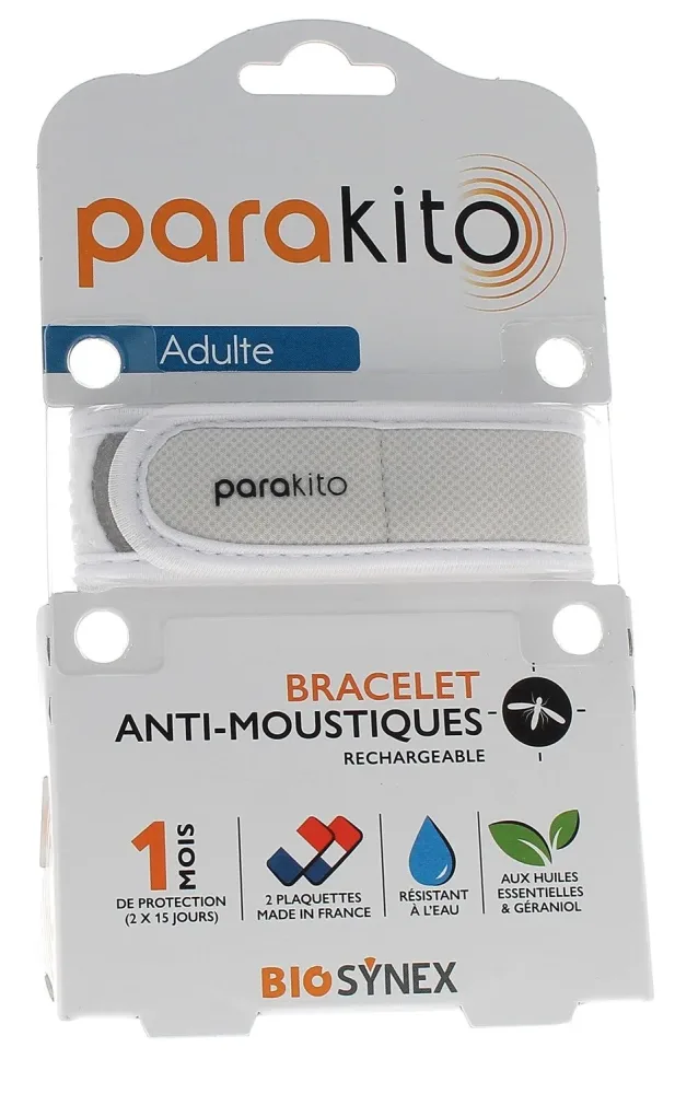 parakito Mückenarmband Erwachsene weiss (1 Stk)