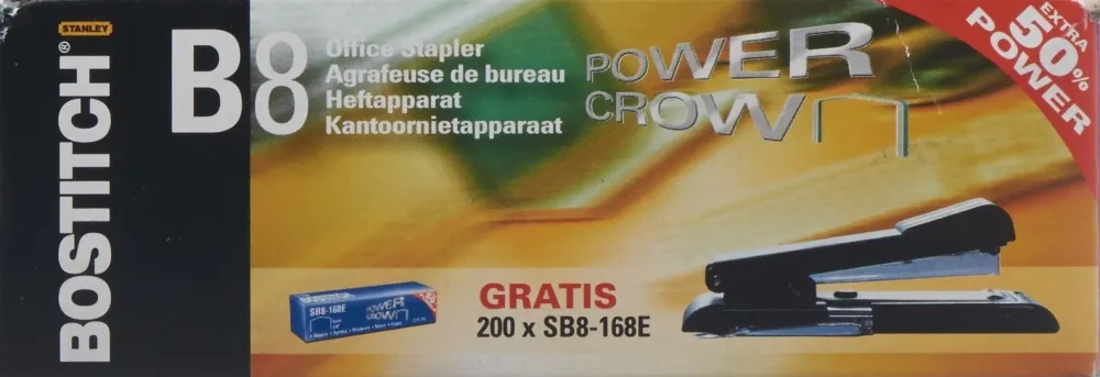 BOSTITCH B&uuml;rohefter B8 B8REX-Black schwarz f&uuml;r 30 Blatt/3mm