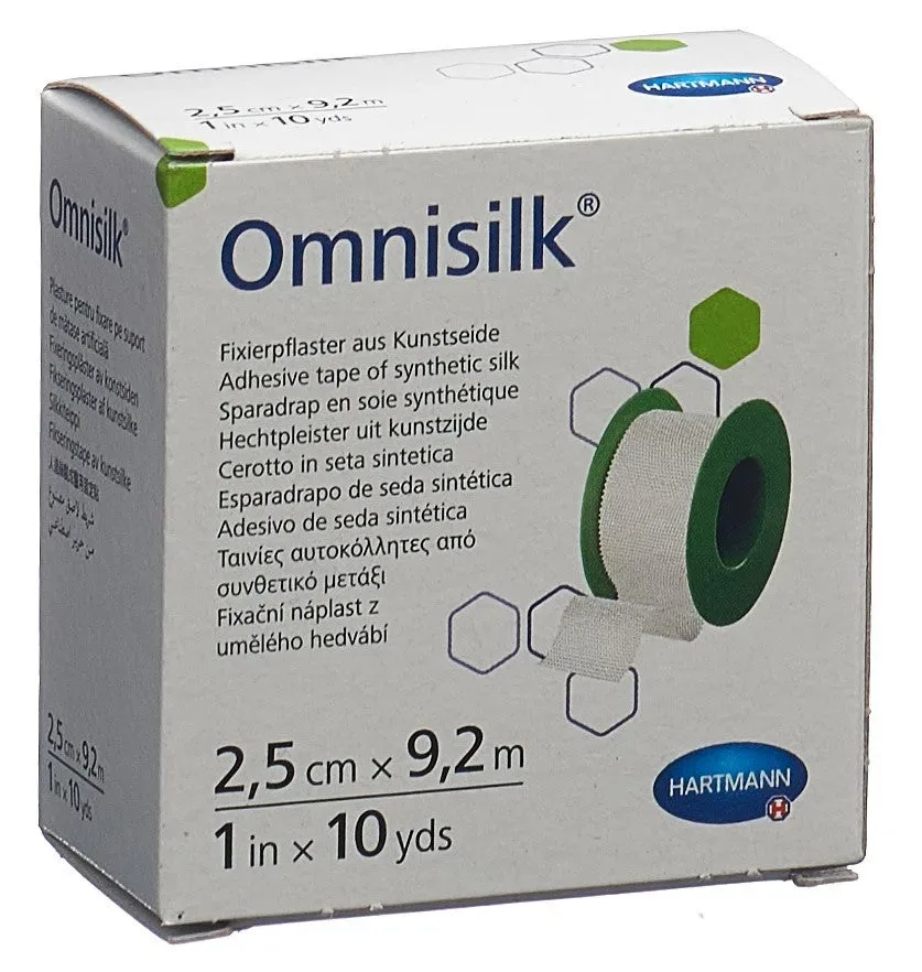 Omnisilk Fixierpflaster aus Kunstseide, 2.5cmx9.2m (1 Stk)