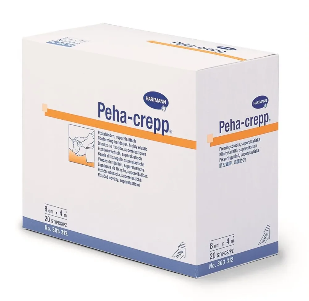 Peha-crepp Kreppbinde 4mx6cm weiss (20 Stk)