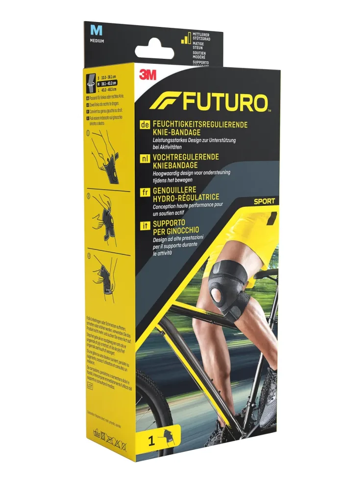 3M FUTURO SPORT Feuchtigkeitsregulierende Kniebandage M (1 Stk)