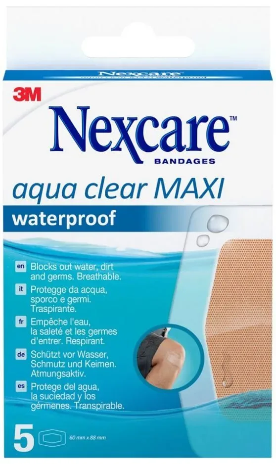 3M Nexcare Aqua Clear Maxi waterproof 60x88mm (5 Stk)