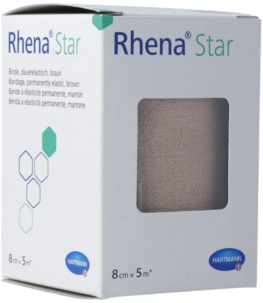 Rhena Star Elastische Binden, 8cmx5m, hautfarben (1 Stk)