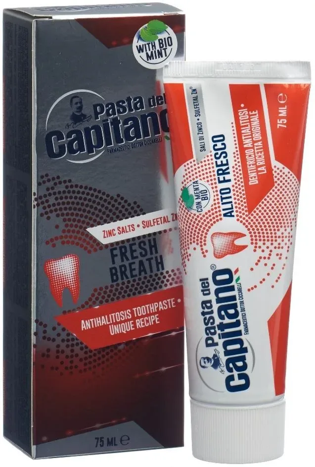 Pasta del Capitano antibakteriell alito fresco (75ml)