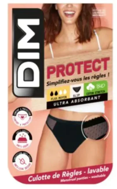 DIM Slip Lace Medium 36-38, schwarz mit Meshdetail (1 Stk)
