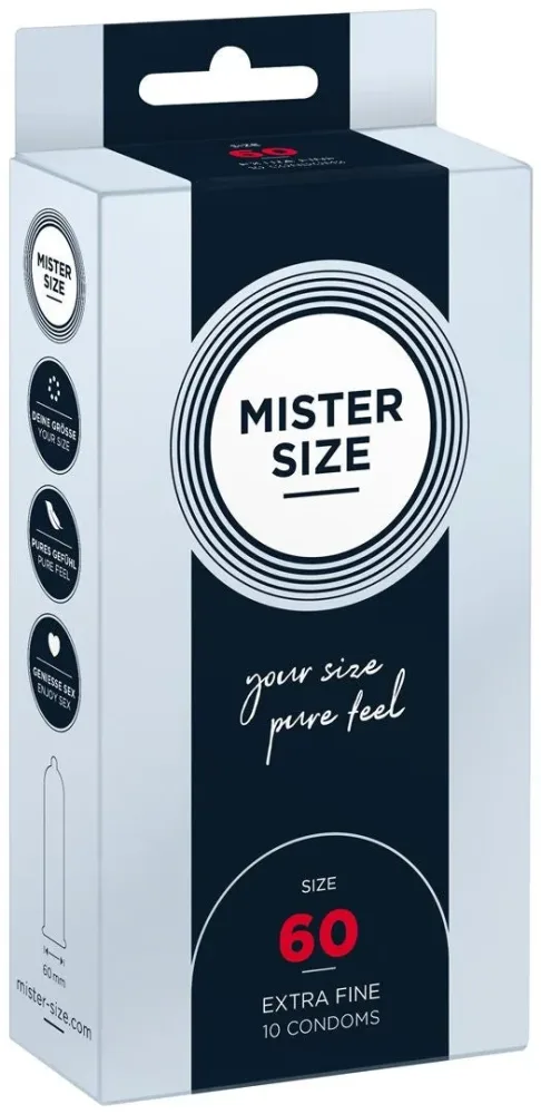 Mister Size -  60, 10 Stück, Transparent