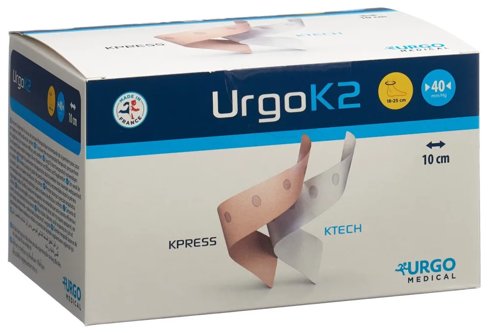 Urgo K2 Lite 2-Lagen-Kompressionssystem, Format 18-25/10cm, 40mm/Hg (2 Stk)