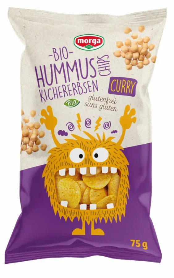 Morga Bio Hummus Kichererbsen Chips Curry glutenfrei (75g)