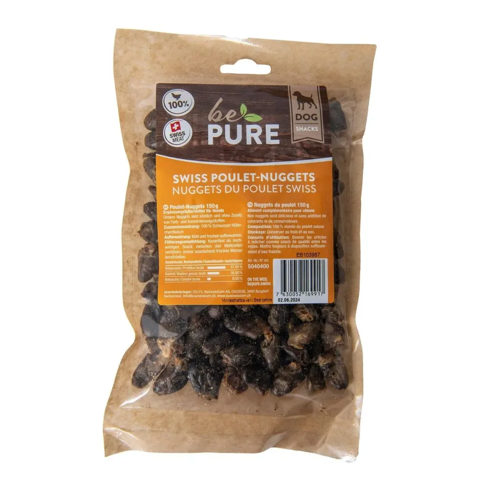 bePure Swiss Poulet-Nuggets für Hunde (150g)