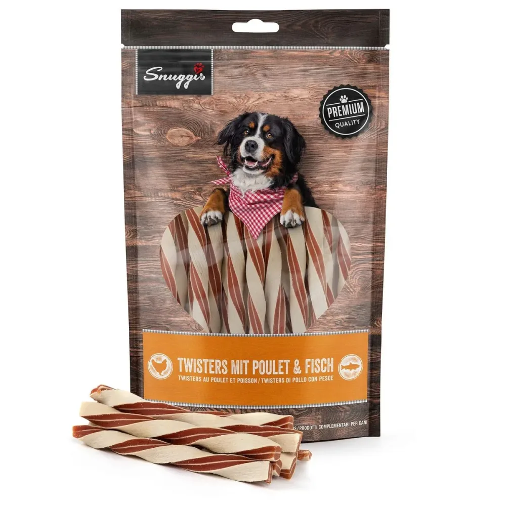 Snuggis Twisters mit Poulet und Fisch für Hunde (400g)