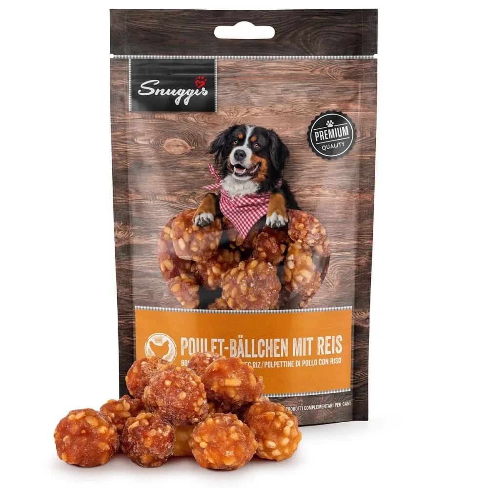Snuggis Poulet-Bällchen mit Reis für Hunde (150g)