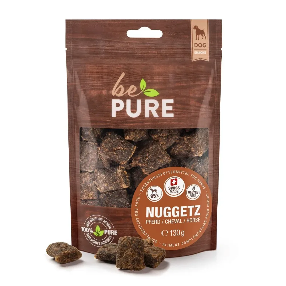 bePure Nuggetz mit Pferd für Hunde (130g)