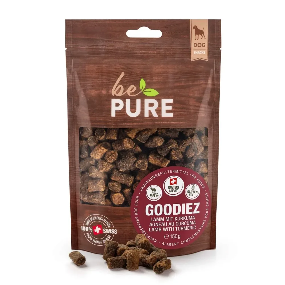 bePure Goodiez mit Lamm und Kurkuma für Hunde (150g)
