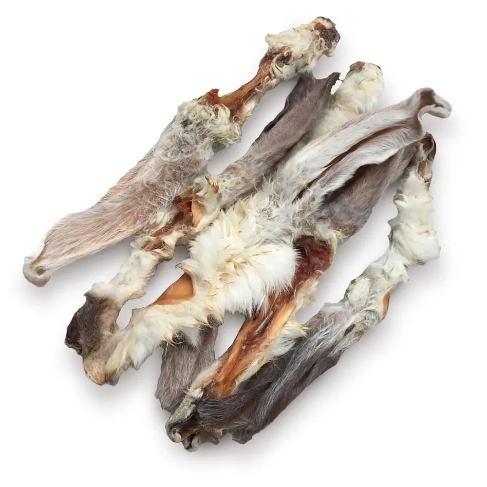 bePure Kaninchenohren mit Fell für Hunde (100g)