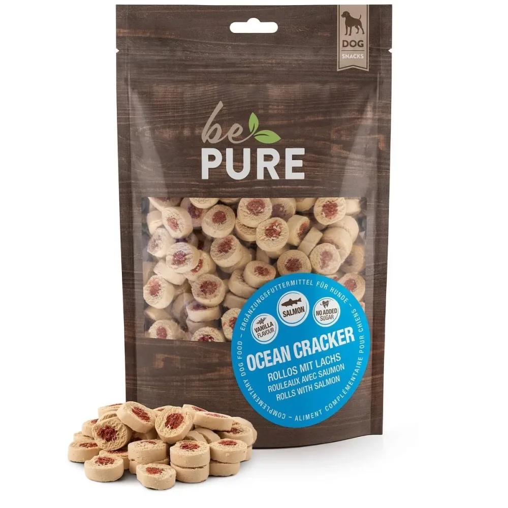 bePure Ocean Cracker mit Lachs, Snacks für Hunde (650g)