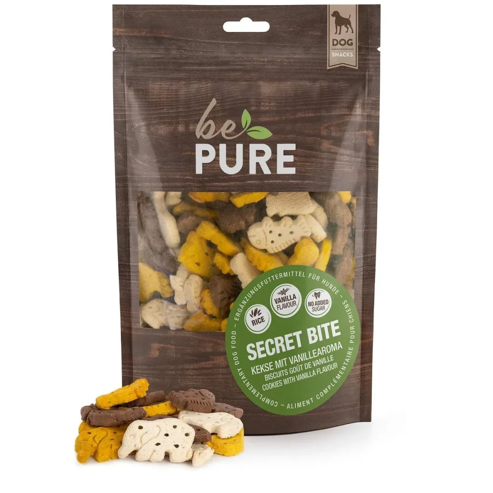 bePure Secret Bite mit Vanillearoma, Snacks für Hunde (500g)