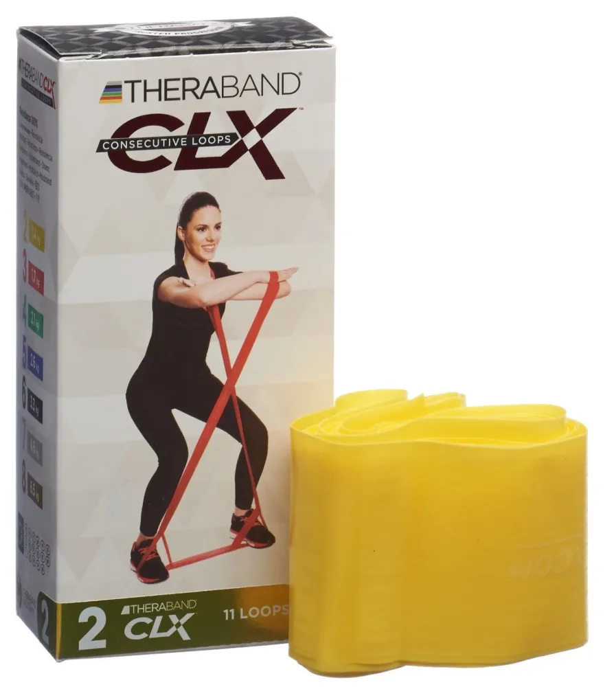 THERA-BAND&reg; &Uuml;bungsband CLX gelb 2.2 m x 5