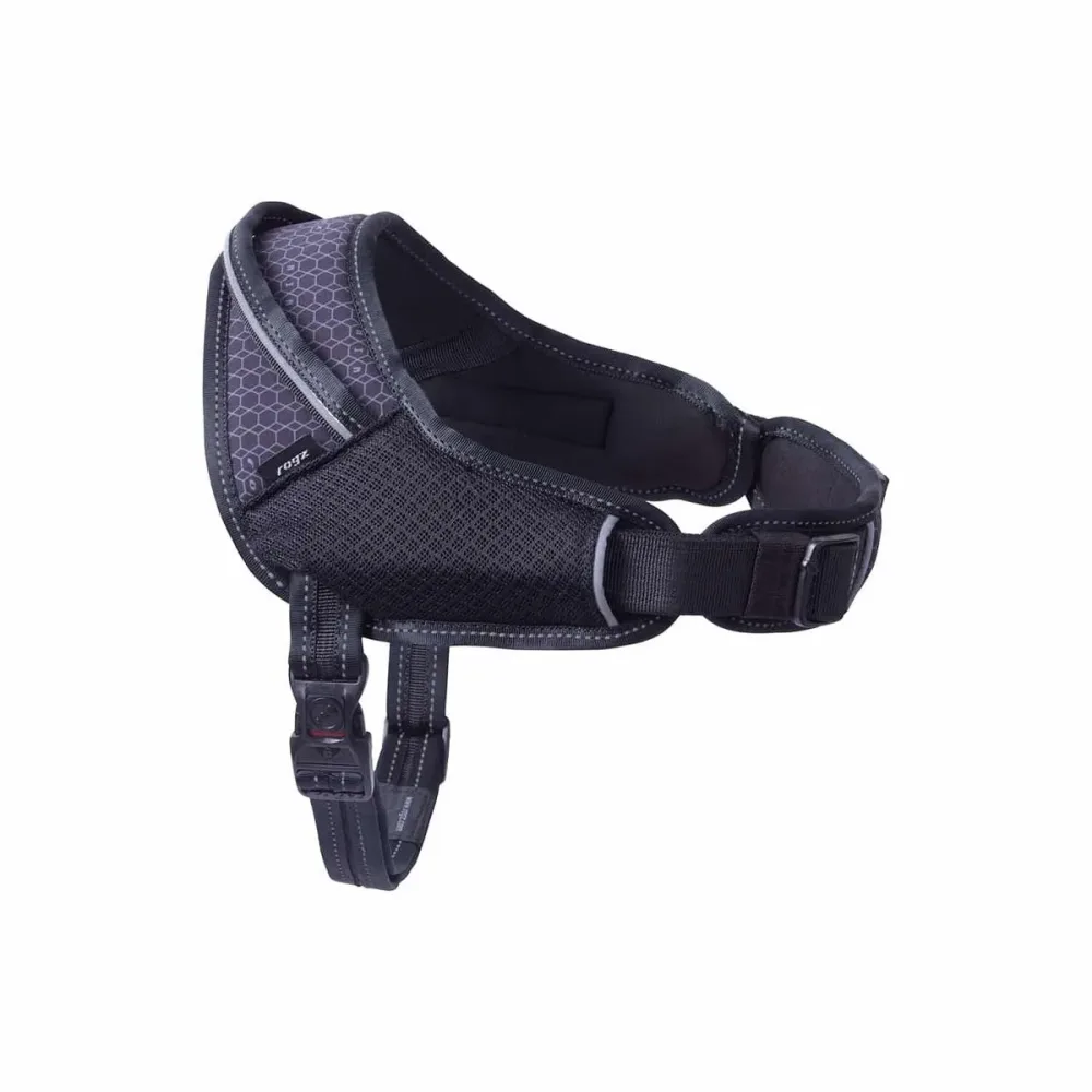 Rogz AirTech Sportgeschirr schwarz, Bauchlänge 37-50cm, Bauchumfang 72-100cm (1 Stk)