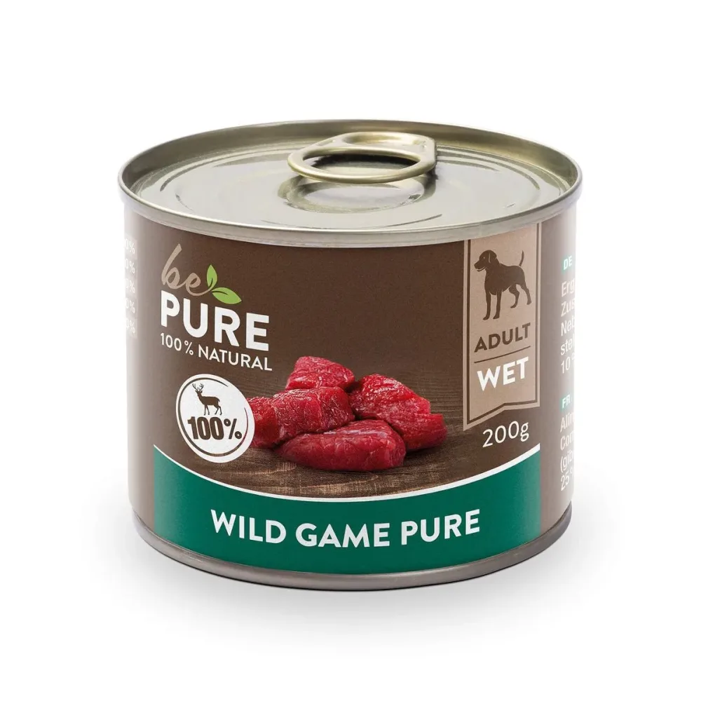 bePure Wild Game pure mit Wild, Nassfutter für Hunde (400g)