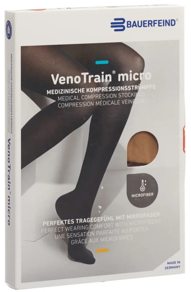 VenoTrain micro AD KKL2 Grösse XS normal/long geschlossene Fussspitze caramel (1 Paar)
