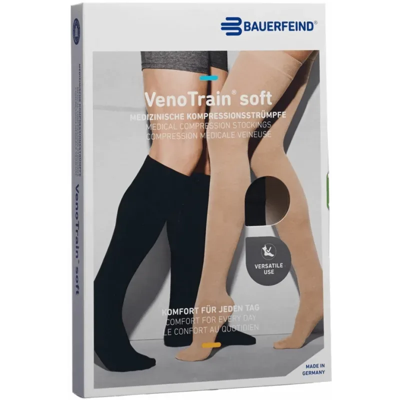 VenoTrain Soft AD KKL2 Grösse XL plus/long geschlossene Fussspitze schwarz (1 Paar)